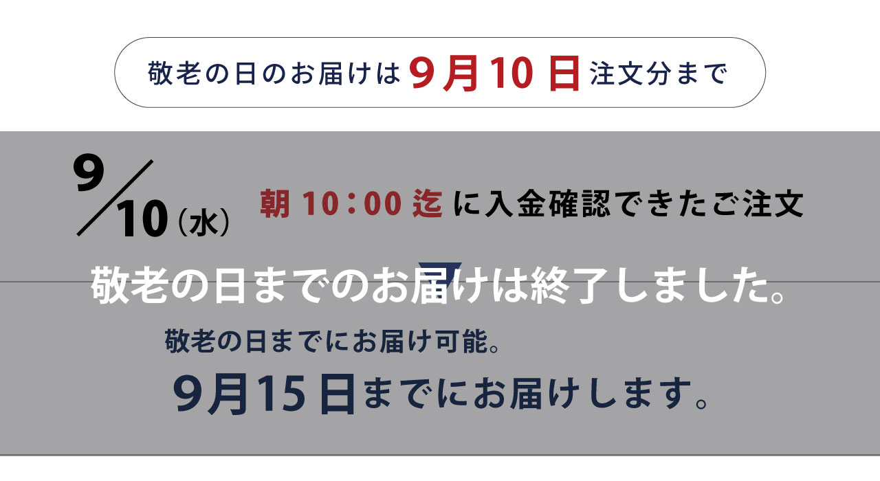 敬老の日期限