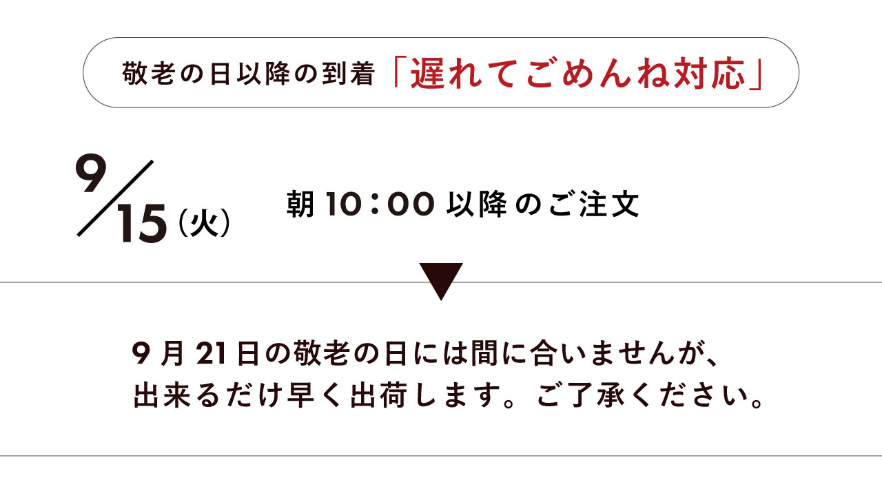 敬老の日期限