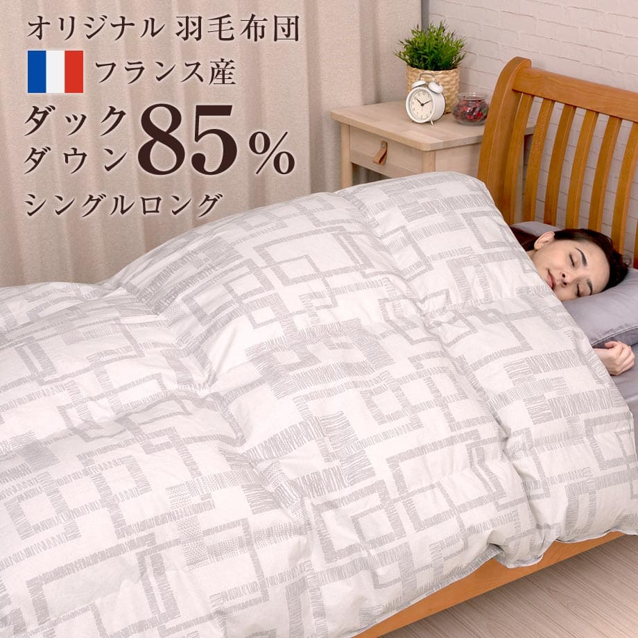 【未使用】【日本製】フランスシルバーダック　羽毛掛け布団